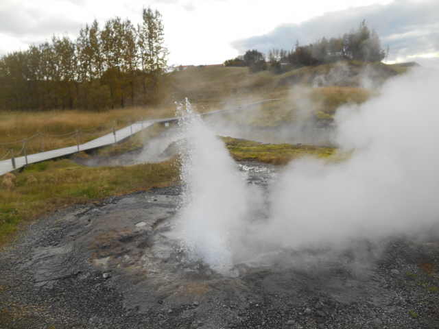 Fludir Gamla Laugin Litli Geysir